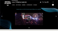 Desktop Screenshot of montrealenlumiere.com
