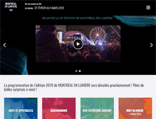 Tablet Screenshot of montrealenlumiere.com